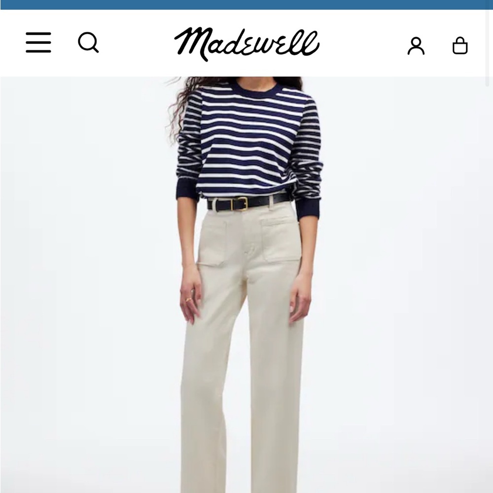 Madewell The Emmett Wide-Leg Full Length Jean: Patch Pocket Edition